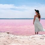 If I swim in Lake Hillier is it safe and why is it pink in color?